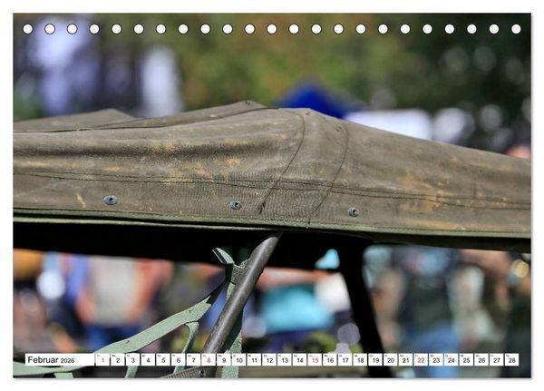 Produktbild: Willys Jeep im Detail vom Frankfurter Taxifahrer Petrus Bodenstaff (Tischkalender 2026 DIN A5 quer), CALVENDO Monatskalender