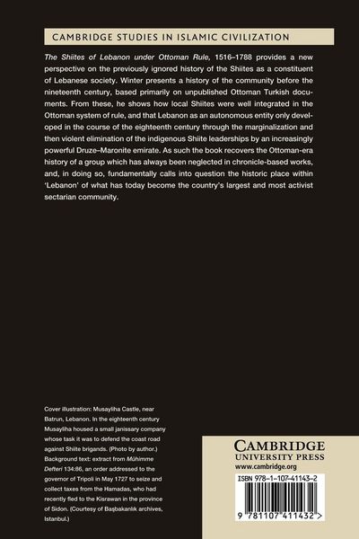 Produktbild: The Shiites of Lebanon Under Ottoman Rule, 1516 1788