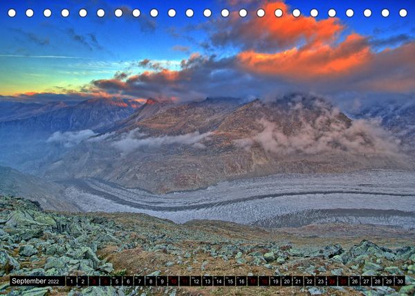 Produktbild: Aletschgletscher - Gr&ouml;&szlig;ter und l&auml;ngster Gletscher der Alpen (Tischkalender 2022 DIN A5 quer)