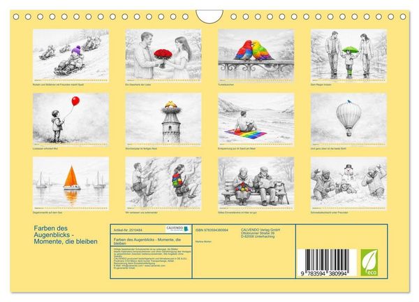 Produktbild: Farben des Augenblicks - Momente, die bleiben (Wandkalender 2027 DIN A4 quer), CALVENDO Monatskalender