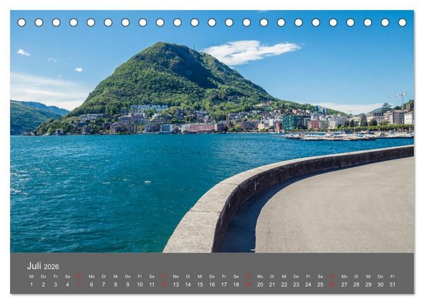 Produktbild: Tessin, zwischen Lago Maggiore und Lugano (Tischkalender 2026 DIN A5 quer), CALVENDO Monatskalender