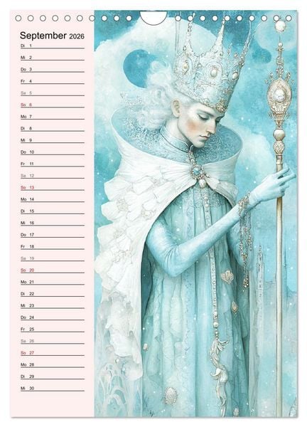 Produktbild: Tarot Wunderwelten. Surrealistische und magische Tarot-Kunst (Wandkalender 2026 DIN A4 hoch), CALVENDO Monatskalender