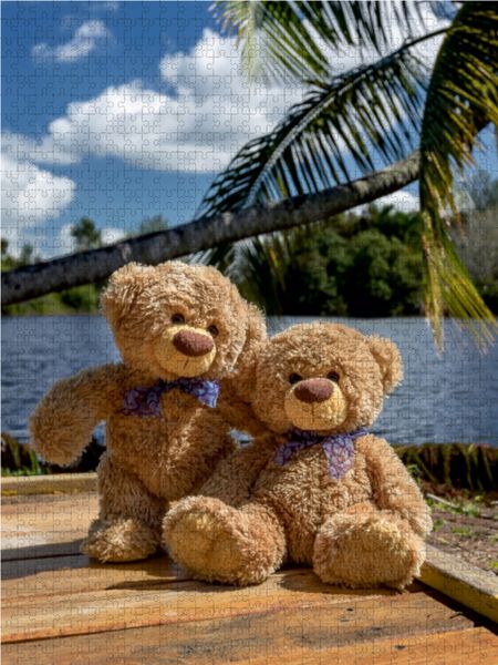 Produktbild: CALVENDO Puzzle Travelling Teddy in Kuba | 1000 Teile Lege-Gr&ouml;&szlig;e 64x48cm Foto-Puzzle f&uuml;r gl&uuml;ckliche Stunden
