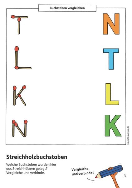 Vorschulblock ab 5 Jahre für Junge und Mädchen - Buchstaben und Laute