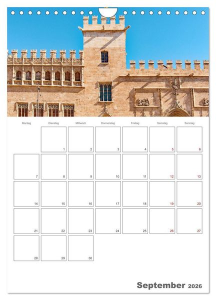 Produktbild: Valencia - Reiseplaner (Wandkalender 2026 DIN A4 hoch), CALVENDO Monatskalender