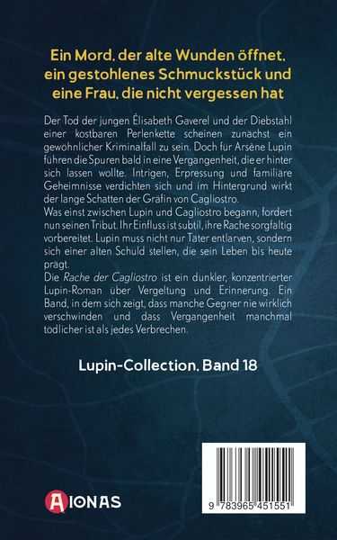 Produktbild: Ars&egrave;ne Lupin und die Rache der Cagliostro. Detektivroman. Maurice Leblanc