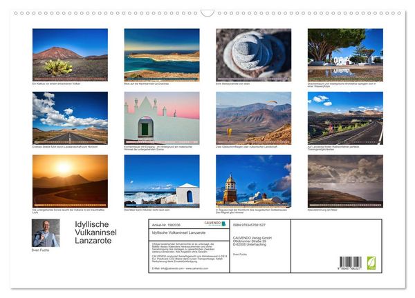 Produktbild: Idyllische Vulkaninsel Lanzarote (Wandkalender 2026 DIN A2 quer), CALVENDO Monatskalender