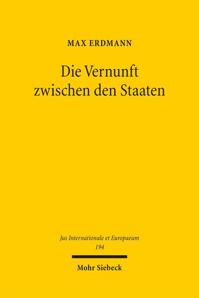 Produktbild: Erdmann, M: Vernunft zwischen den Staaten