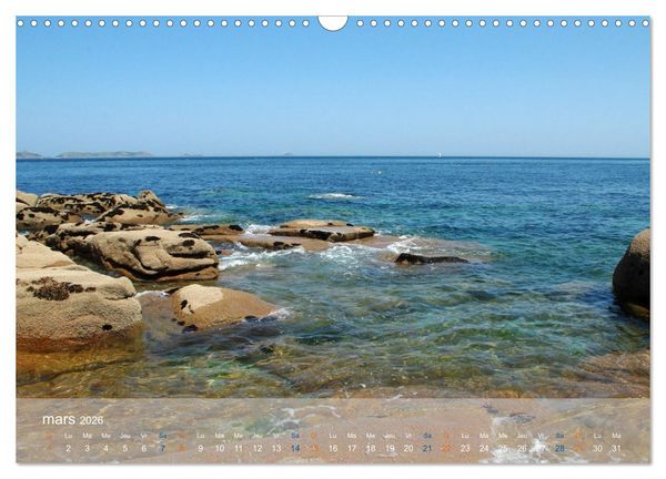 Produktbild: BRETAGNE La C&ocirc;te de granit rose (Calendrier mural 2026 DIN A3 vertical), CALVENDO calendrier mensuel