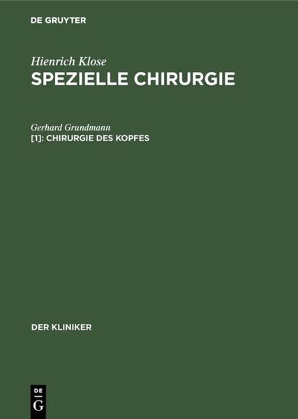 Produktbild: Chirurgie des Kopfes