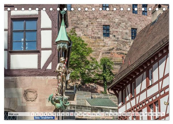 Produktbild: N&Uuml;RNBERG Historisches Stadtherz (Tischkalender 2026 DIN A5 quer), CALVENDO Monatskalender