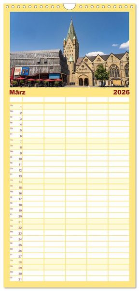 Produktbild: Familienplaner 2026 - Ostwestfalen - Paderborn mit 5 Spalten (Wandkalender, 21 x 45 cm) CALVENDO