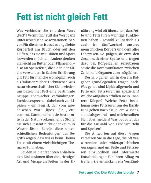 Produktbild: Fette und Fetts&auml;uren