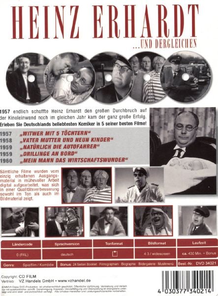 Produktbild: Heinz Erhardt ...und der gleichen - Box [5 DVDs]