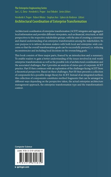 Produktbild: Architectural Coordination of Enterprise Transformation