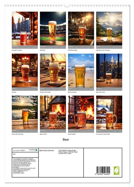 Produktbild: Beer (High Quality Premium Wall Calendar 2026 DIN A2 portrait),CALVENDO 12 Month Wall Calendar