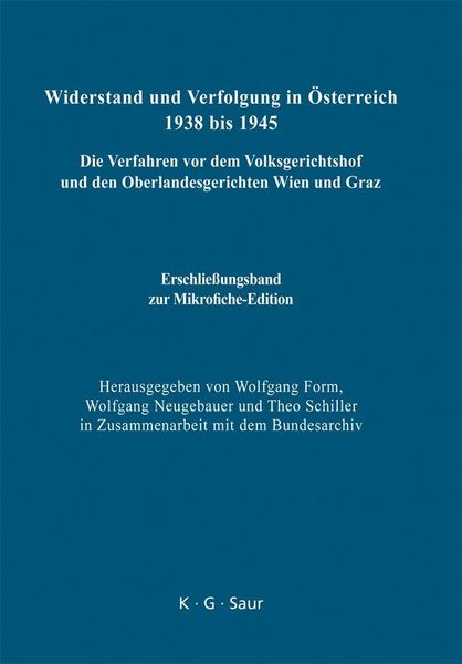 Produktbild: Erschlie&szlig;ungsband zur Mikrofiche-Edition