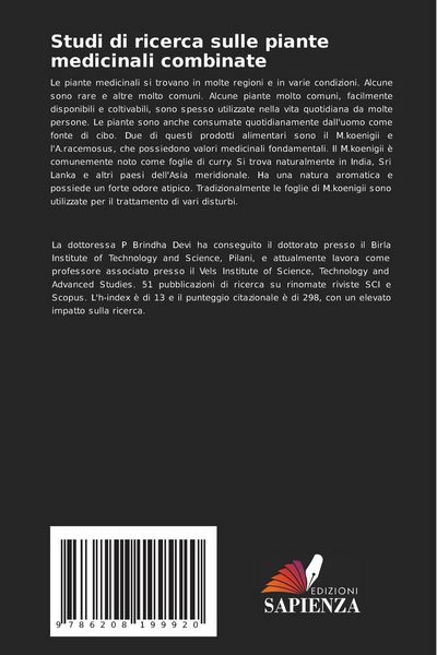 Produktbild: Studi di ricerca sulle piante medicinali combinate