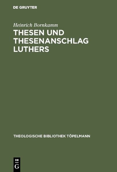 Produktbild: Thesen und Thesenanschlag Luthers