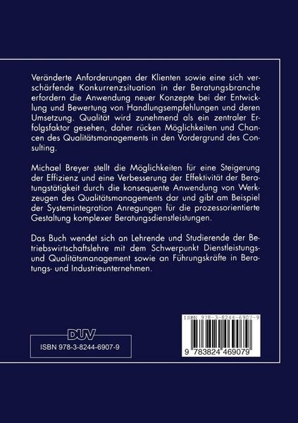 Produktbild: Qualit&auml;tsmanagement von Beratungsdienstleistungen