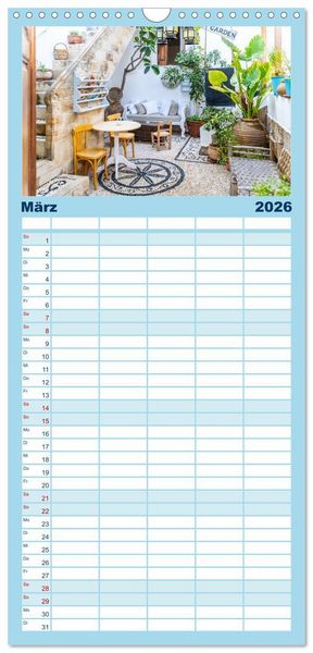 Produktbild: Familienplaner 2026 - Rhodos - eine Insel zum Verlieben mit 5 Spalten (Wandkalender, 21 x 45 cm) CALVENDO