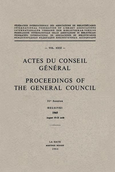 Produktbild: Actes du Conseil G&eacute;n&eacute;ral Proceedings of the General Council