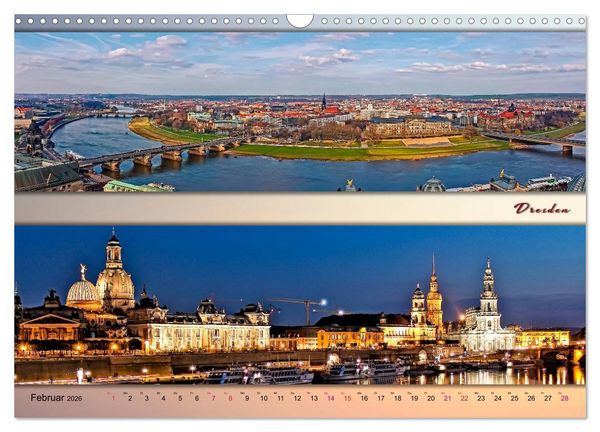 Produktbild: Faszinierende St&auml;dte in Deutschland - Panoramen (Wandkalender 2026 DIN A3 quer), CALVENDO Monatskalender