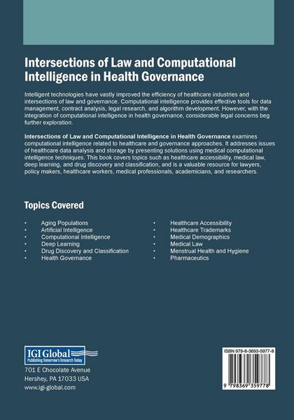 Produktbild: Intersections of Law and Computational Intelligence in Health Governance