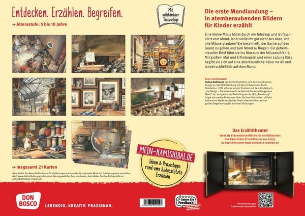 Produktbild: Armstrong. Die abenteuerliche Reise einer Maus zum Mond. Kamishibai Bildkartenset