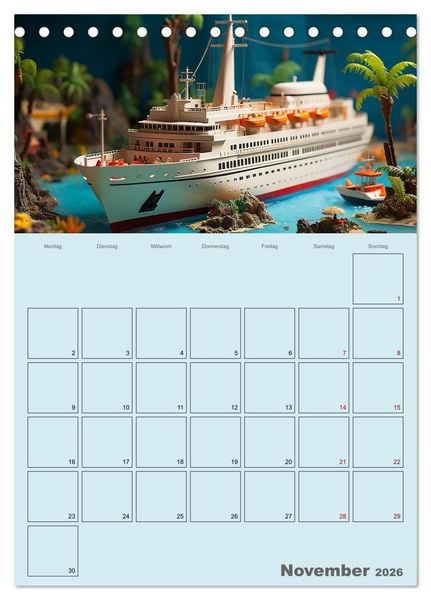 Produktbild: Schiffe, Fische und Piraten (Tischkalender 2026 DIN A5 hoch), CALVENDO Monatskalender