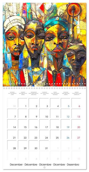 Produktbild: Colorful Raw Art (Wall Calendar 2026 12 &times; 12 Inch) CALVENDO 12 Month Wall Calendar
