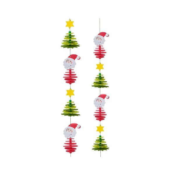 Produktbild: Bastelset - Erstes F&auml;deln Filzgirlande Weihnachtsmann