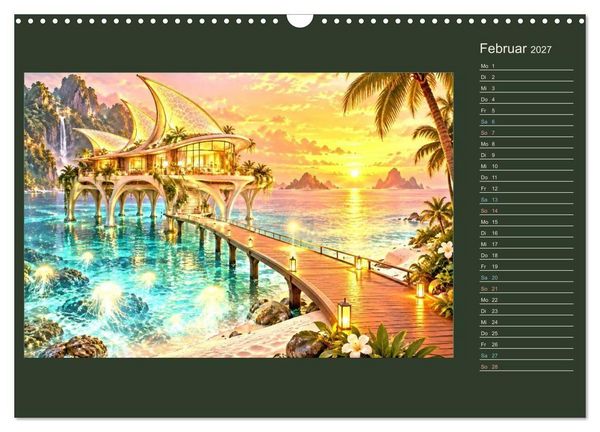 Produktbild: M&auml;rchenh&auml;user von morgen (Wandkalender 2027 DIN A3 quer), CALVENDO Monatskalender