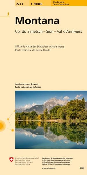Produktbild: Swisstopo 1 : 50 000 Montana Wanderkarte