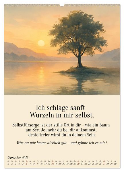 Produktbild: 12 Schl&uuml;ssel zur inneren Freiheit - Ein Jahr f&uuml;r dein inneres Zuhause &ndash; liebevoll, mutig, echt. (hochwertiger Premium Wandkalender 2026 DIN A2 hoch), Kunstdruck in Hochglanz
