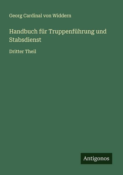 Produktbild: Handbuch f&uuml;r Truppenf&uuml;hrung und Stabsdienst