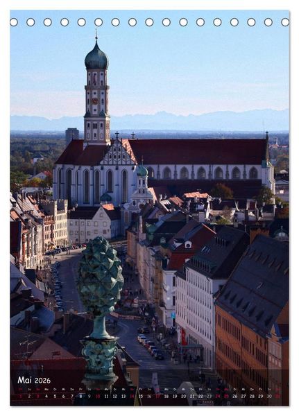 Produktbild: Schwabenmetropole Augsburg (Tischkalender 2026 DIN A5 hoch), CALVENDO Monatskalender