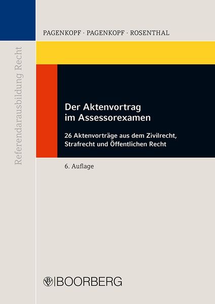 Produktbild: Der Aktenvortrag im Assessorexamen