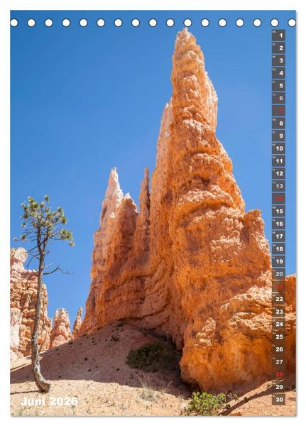 Produktbild: BRYCE CANYON Natur Pur (Tischkalender 2026 DIN A5 hoch), CALVENDO Monatskalender