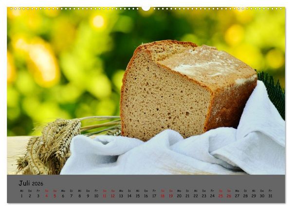 Produktbild: Mein Brotkalender (Wandkalender 2026 DIN A2 quer), CALVENDO Monatskalender