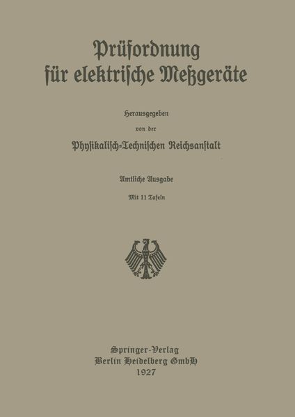 Prüfordnung für elektrische Meßgeräte, Taschenbuch von , Springer Berlin, 9783662427279