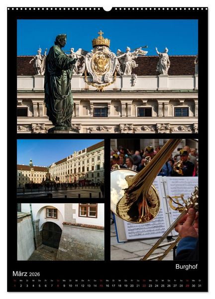Produktbild: Die Hofburg zu Wien (hochwertiger Premium Wandkalender 2026 DIN A2 hoch), Kunstdruck in Hochglanz