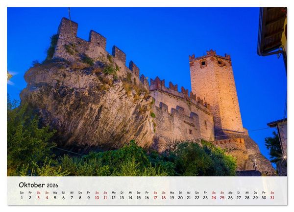 Produktbild: Malcesine - Am Ostufer des Gardasees (hochwertiger Premium Wandkalender 2026 DIN A2 quer), Kunstdruck in Hochglanz