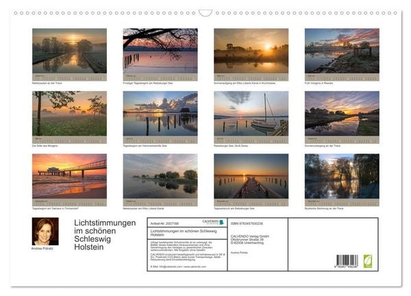 Produktbild: Lichtstimmungen im sch&ouml;nen Schleswig Holstein (Wandkalender 2026 DIN A2 quer), CALVENDO Monatskalender
