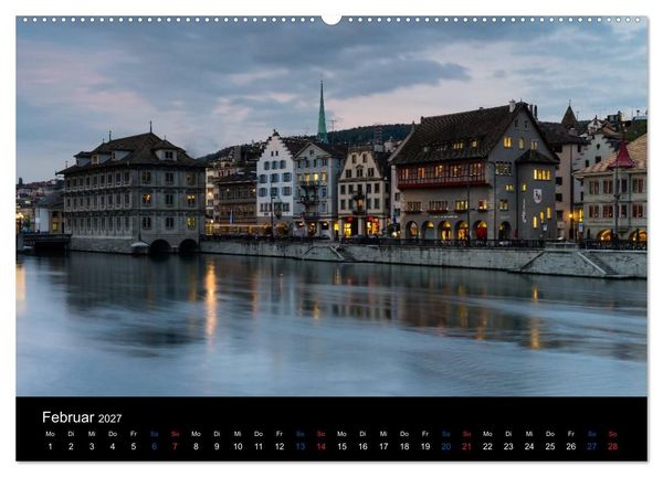 Produktbild: Z&Uuml;RICH - Little Big City (hochwertiger Premium Wandkalender 2027 DIN A2 quer), Kunstdruck in Hochglanz