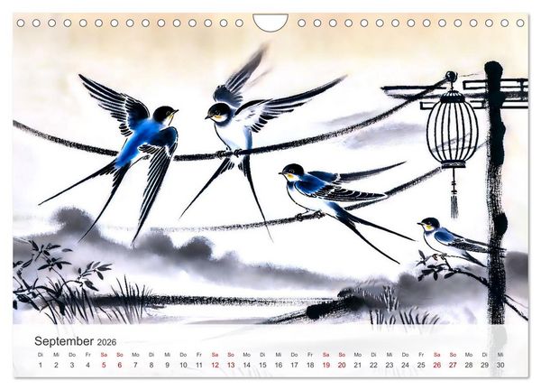 Produktbild: Das Leben der Schwalben - Getragen von Wind und Freiheit (Wandkalender 2026 DIN A4 quer), CALVENDO Monatskalender