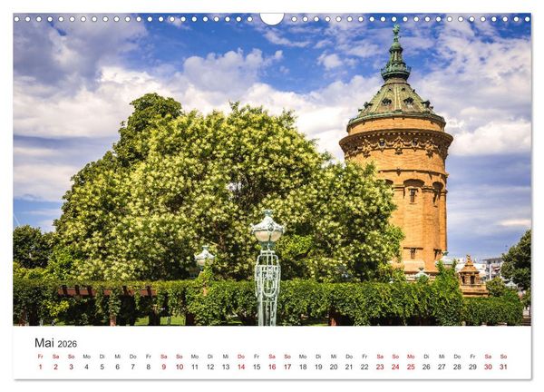 Produktbild: Der Mannheimer Wasserturm (Wandkalender 2026 DIN A3 quer), CALVENDO Monatskalender