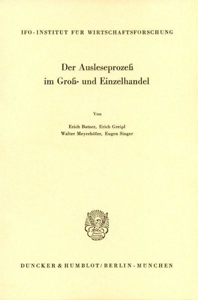 Produktbild: Der Ausleseproze&szlig; im Gro&szlig;- und Einzelhandel.