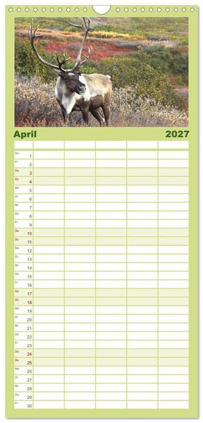 Produktbild: Familienplaner 2027 - Alaska und Kanada mit 5 Spalten (Wandkalender, 21 x 45 cm) CALVENDO