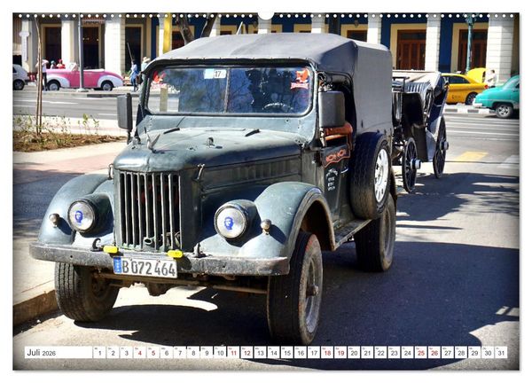 Produktbild: Cuba Jeeps - Gel&auml;ndewagen Oldtimer (hochwertiger Premium Wandkalender 2026 DIN A2 quer), Kunstdruck in Hochglanz